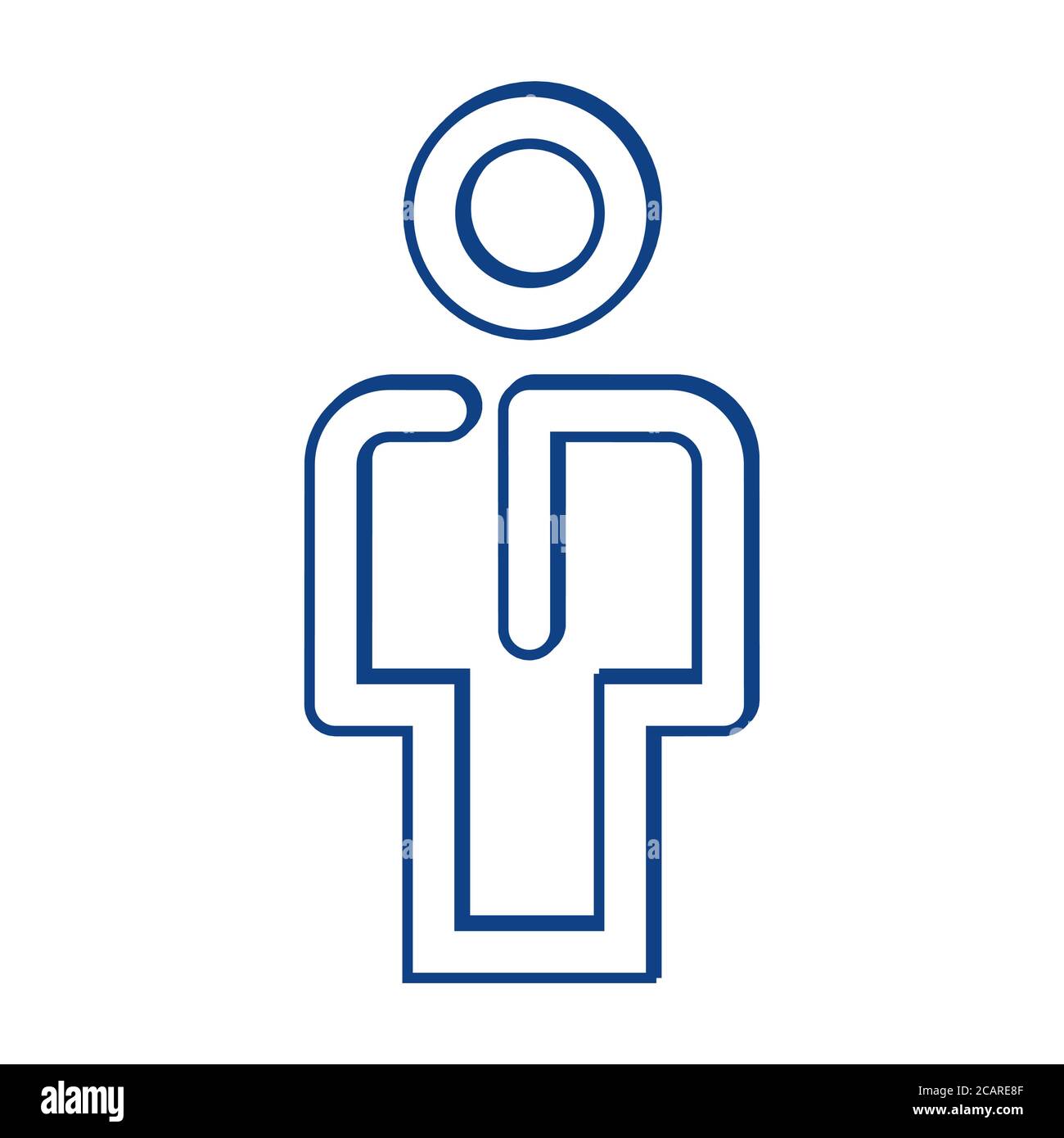 Schild für die Männer-Toilette. Toilette für HAU Symbol Vektor. Männer-WC. Symbol „Man Lavatory“. Stock Vektor