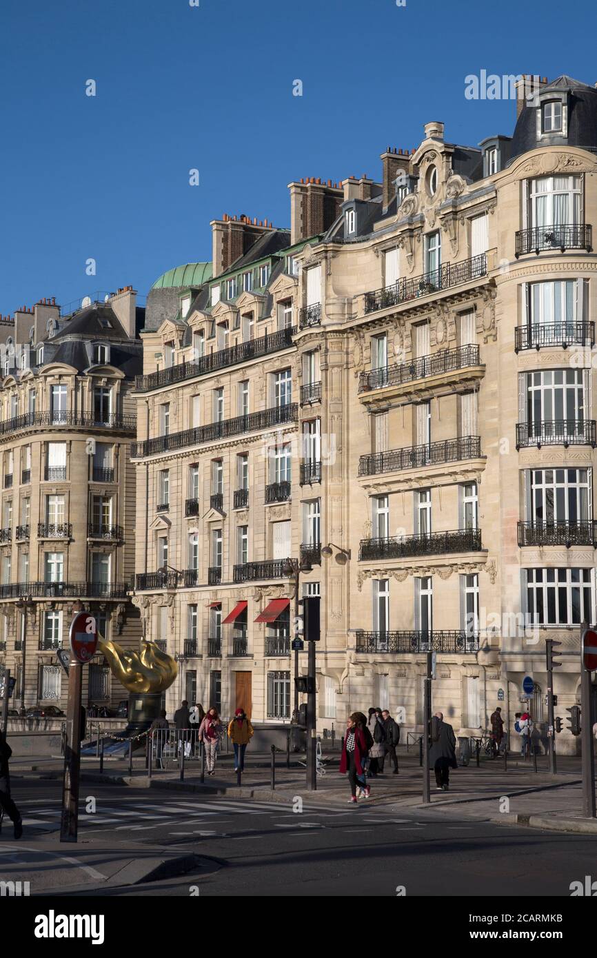 New York Avenue und Lady Diana Memorial, Paris; Frankreich Stockfoto