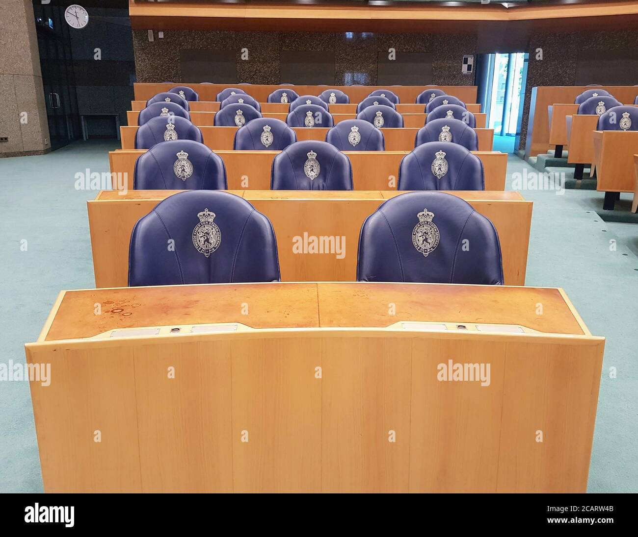 DEN HAAG, NIEDERLANDE - 20. Jul 2019: Repräsentantenhaus der Niederlande. Das niederländische Parlament heißt Generalstaaten. Stockfoto