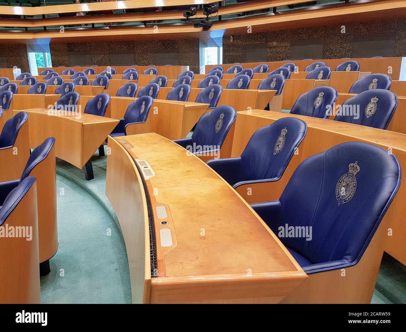 DEN HAAG, NIEDERLANDE - 20. Jul 2019: Repräsentantenhaus der Niederlande. Das niederländische Parlament heißt Generalstaaten. Stockfoto