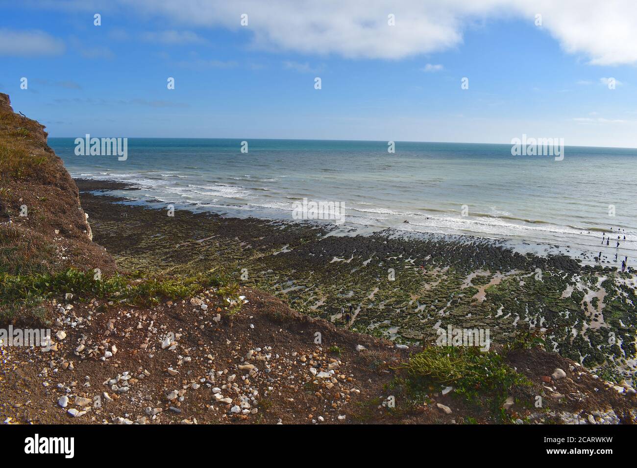 Seven Sisters Park liegt bei Excaat bei Seaford East Sussex und ist gut mit Bussen von Brighton Eastbourne bedient Regelmäßige Zugverbindungen von London Stockfoto