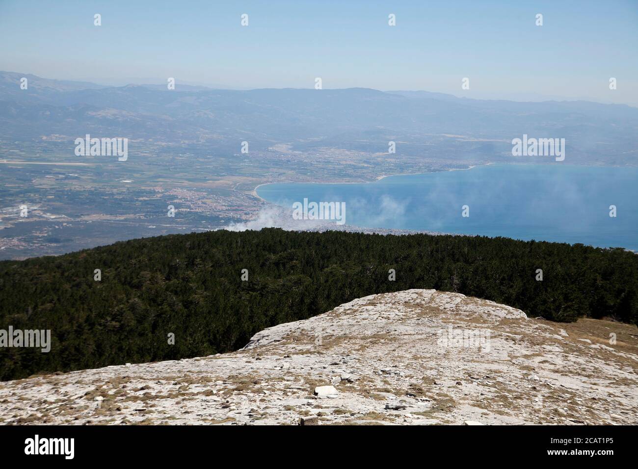 Edremit Bucht von Ida Mountain, Türkei. Wunderschöne Natur. Stockfoto