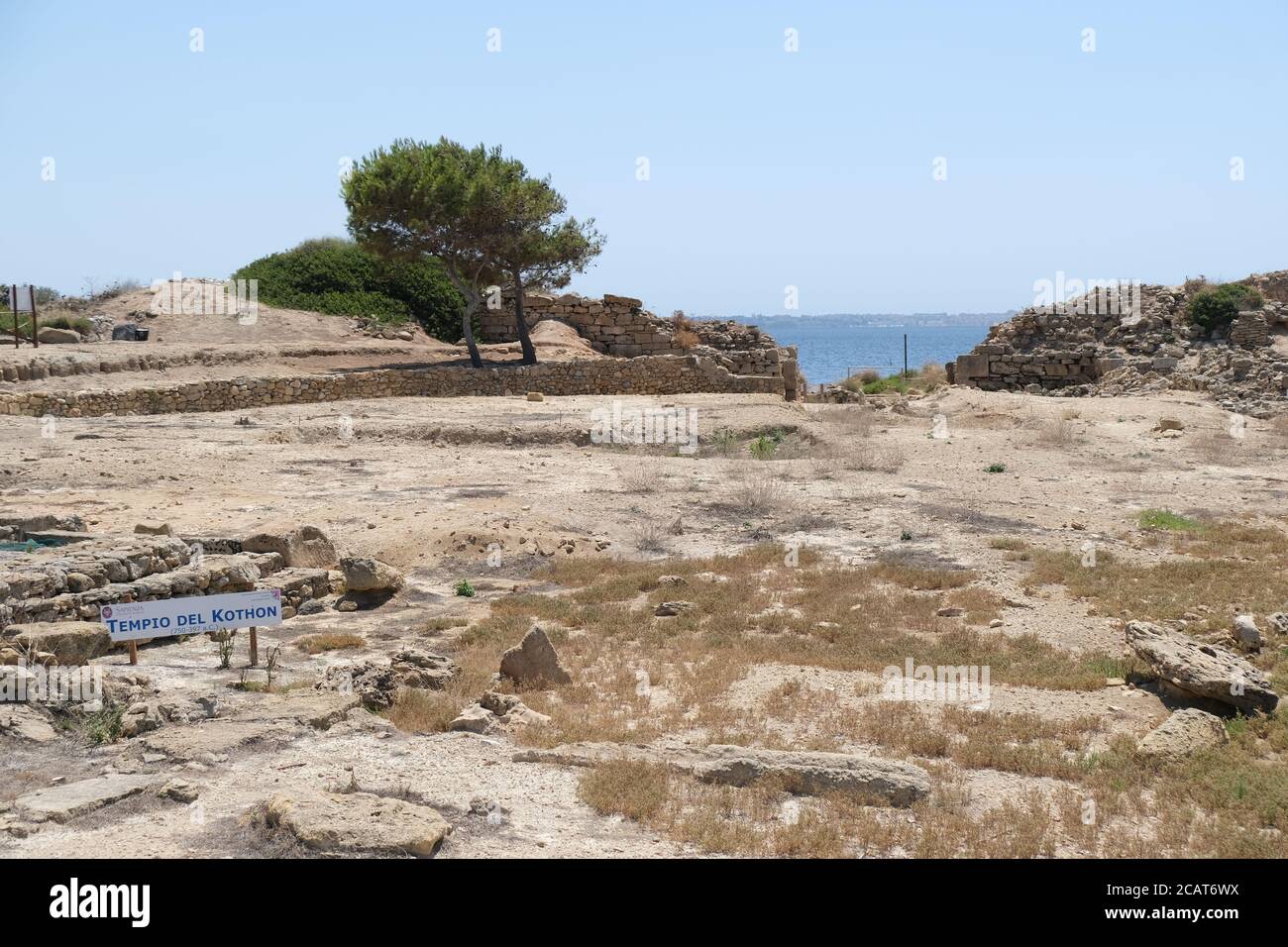 Marsala-Trapani Mozia das Heilige Gebiet des Kothon Stockfoto