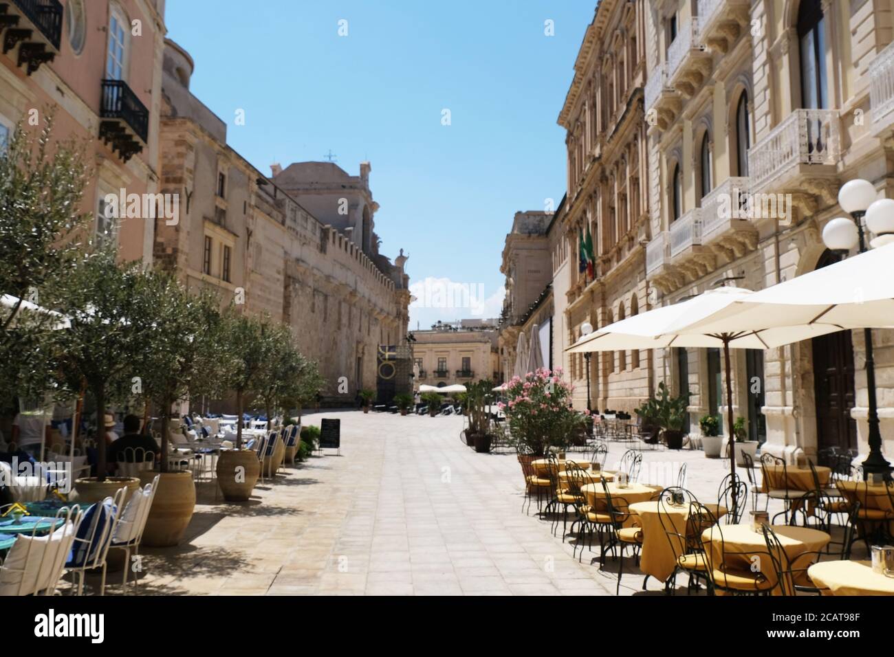 Syracuse Piazza Minerva Stockfoto