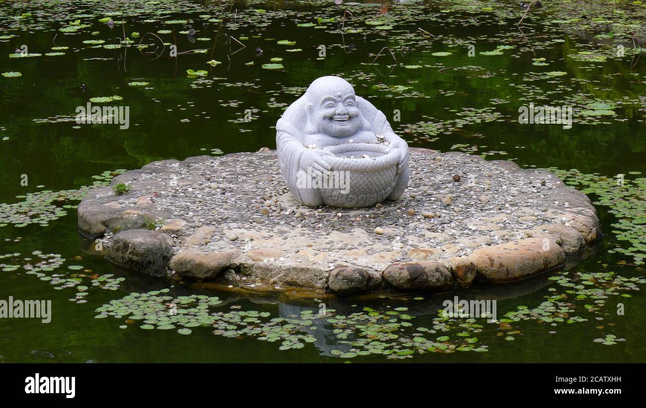 Die Statue des fetten buddha Stockfoto