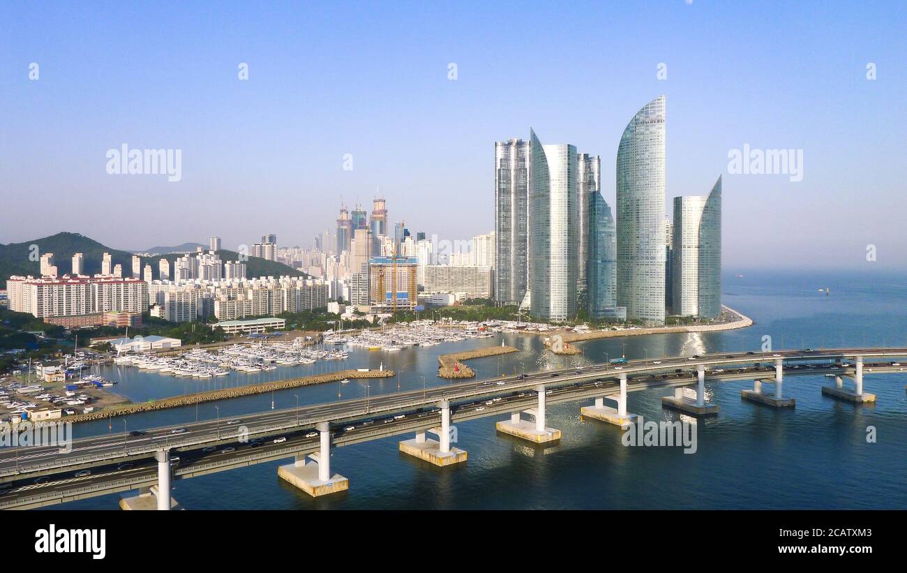 Der Blick auf Busan Stadt Stockfoto