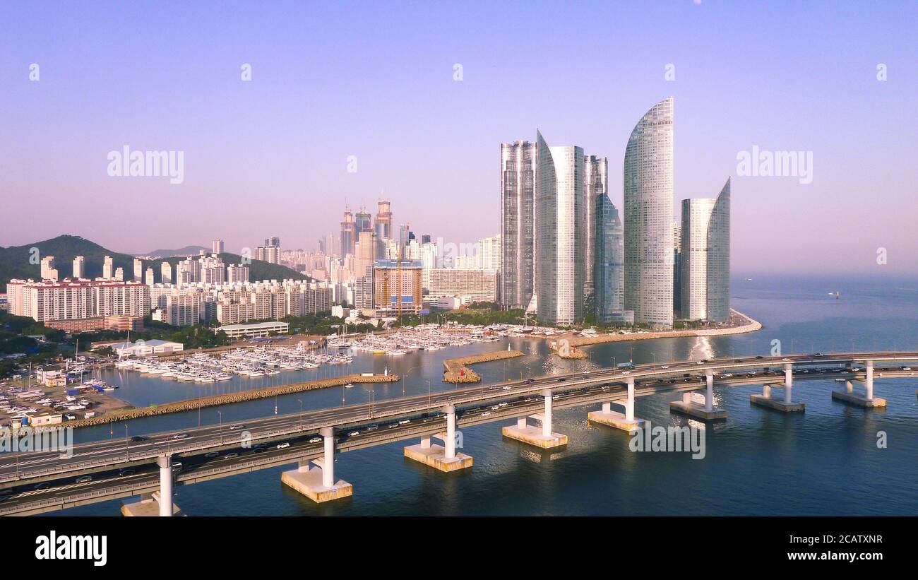 Der Blick auf Busan Stadt Stockfoto