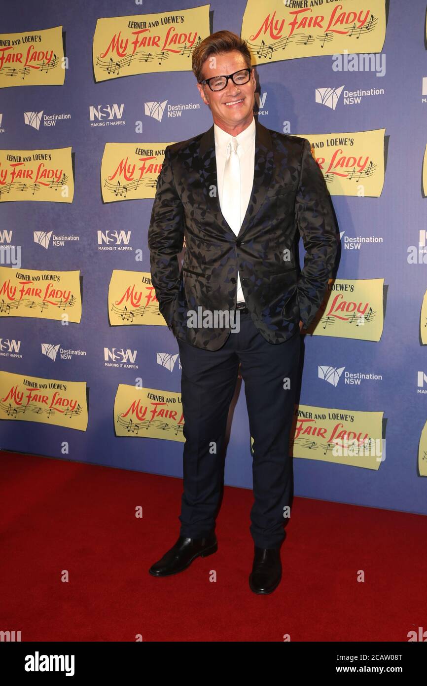 Richard Reid kommt auf dem roten Teppich für die My Fair Lady Australian Premiere im Joan Sutherland Theater, Sydney Opera House. Stockfoto