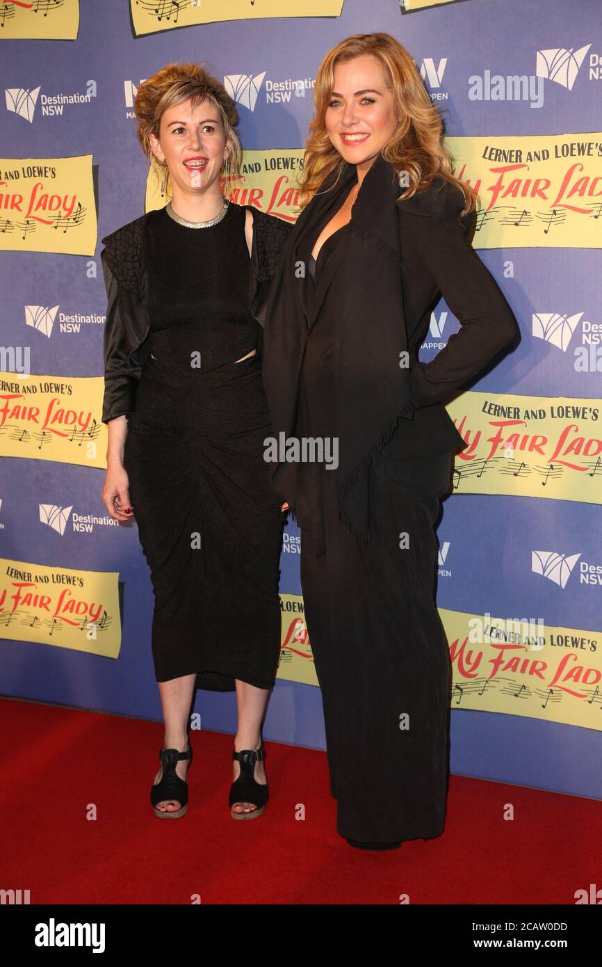 Jessica Marais kommt auf dem roten Teppich für die My Fair Lady Australian Premiere im Joan Sutherland Theater, Sydney Opera House. Stockfoto