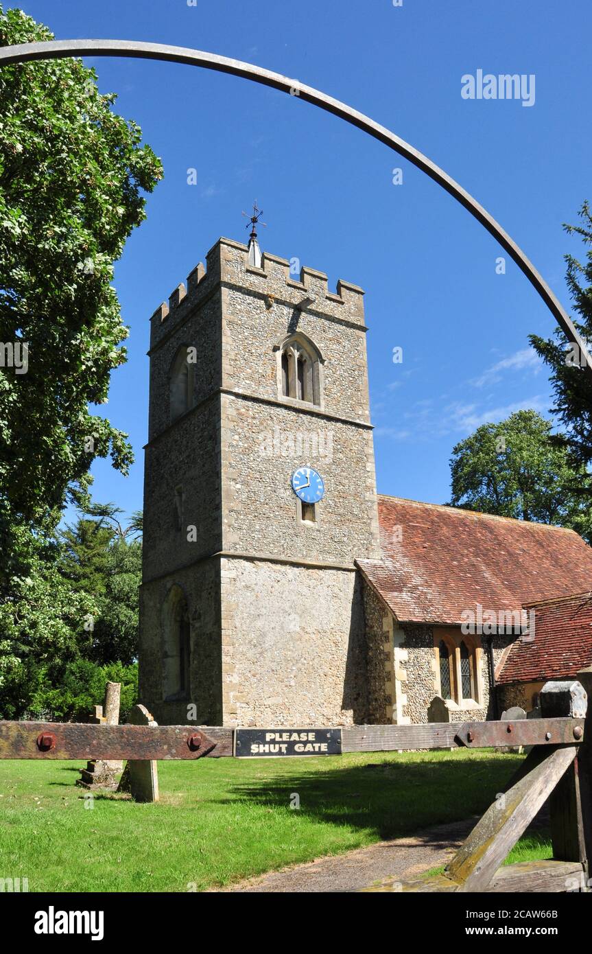St Giles' Church, Wyddial, Hertfordshire, England, Großbritannien Stockfoto