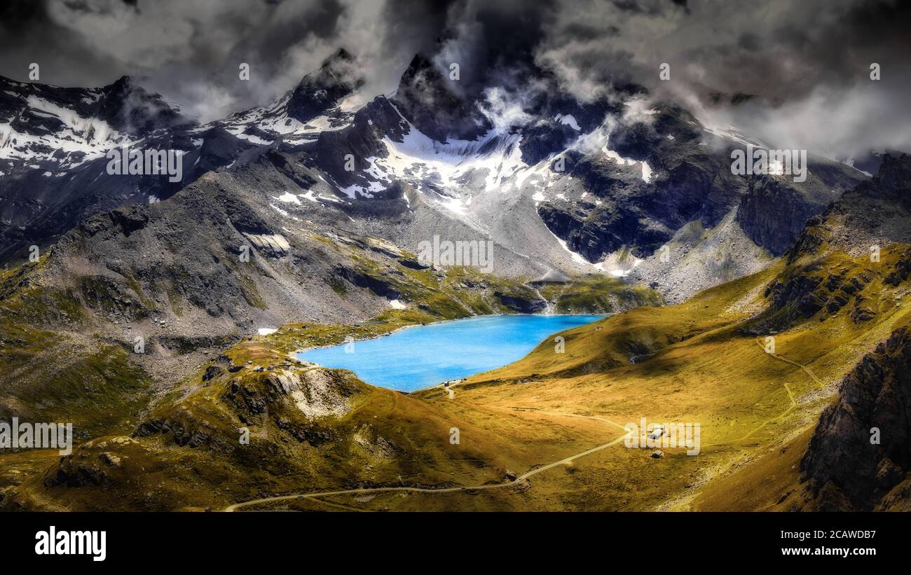 Moody Blick im Gran Paradiso Nationalpark Stockfoto