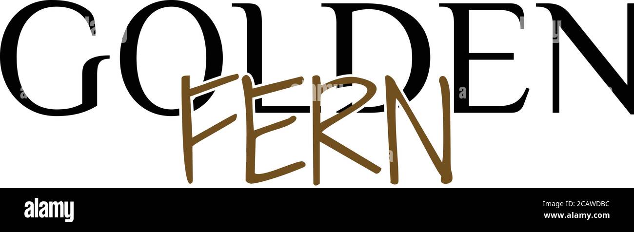 Golden Fern-Logo Stock Vektor