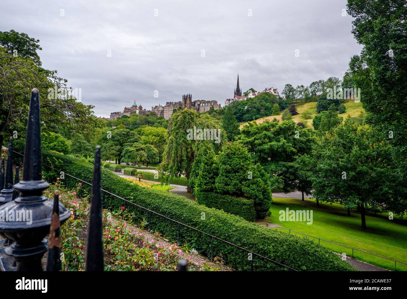 Berühmte Princes Street Gärten in Edinburgh Schottland Stockfoto