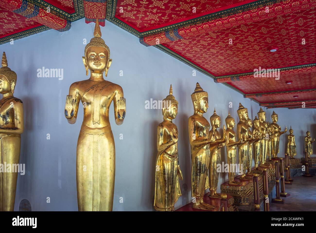 Golden Buddhas Wat Pho, Bangkok, Thailand Stockfoto
