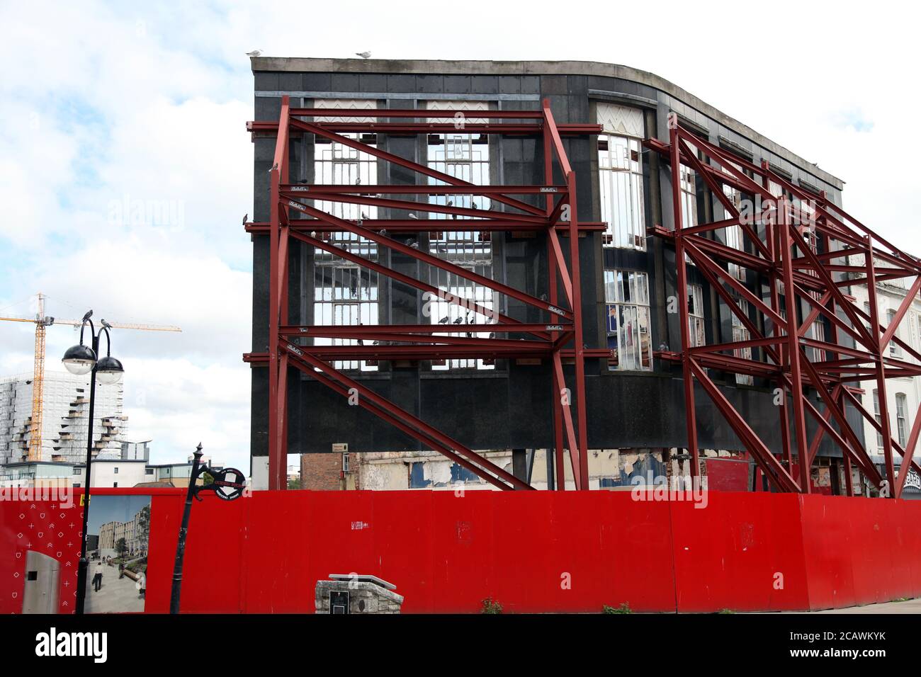 East Bargate Entwicklungsstandort liegt unberührt nach Verzögerungen, Coronavirus klopft Southampton Bargate Quarter Entwicklung "aus dem Kurs", August 2020 Stockfoto