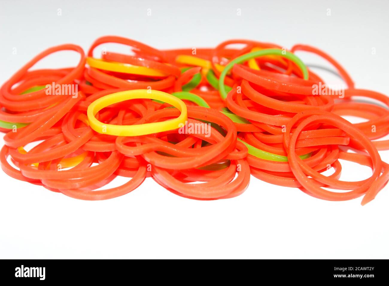 Ein Bild von Gummibändern Stockfoto
