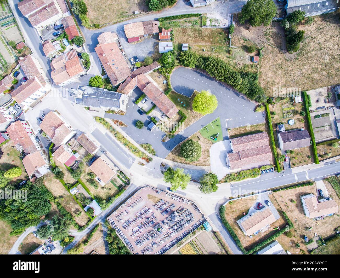 Arial Von Centre Ville, Le Breuil Bernard Stockfoto