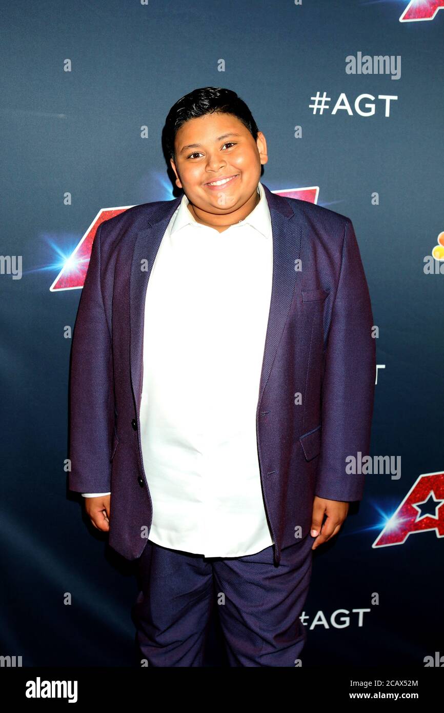 LOS ANGELES - AUG 13: Luke Islam bei der 'America's Got Talent' Saison 14 Live Show Red Carpet im Dolby Theater am 13. August 2019 in Los Angeles, CA Stockfoto