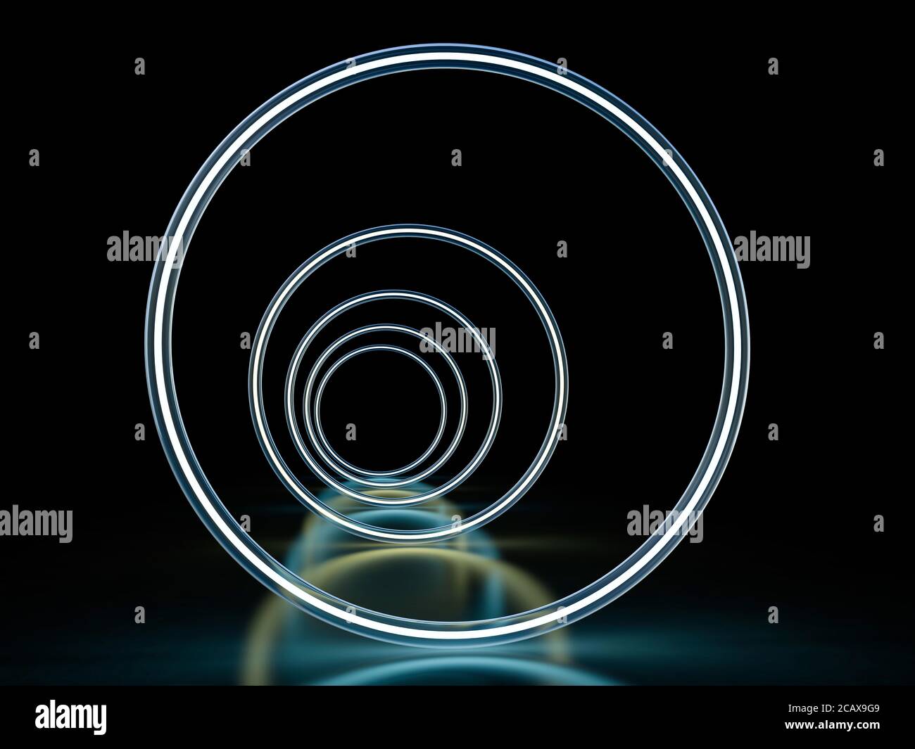 Neon abstrakten Hintergrund der Linien. 3D-Rendering Stockfoto