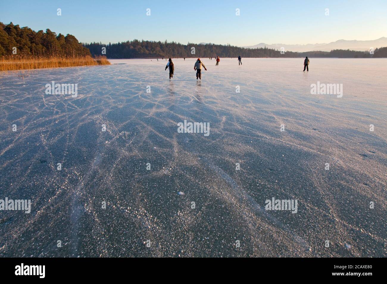 Geographie / Reisen, Deutschland, Bayern, Oberbayern, Bayern, Iffeldorf, ICE zur Osterseen in Iffel, Additional-Rights-Clearance-Info-not-available Stockfoto