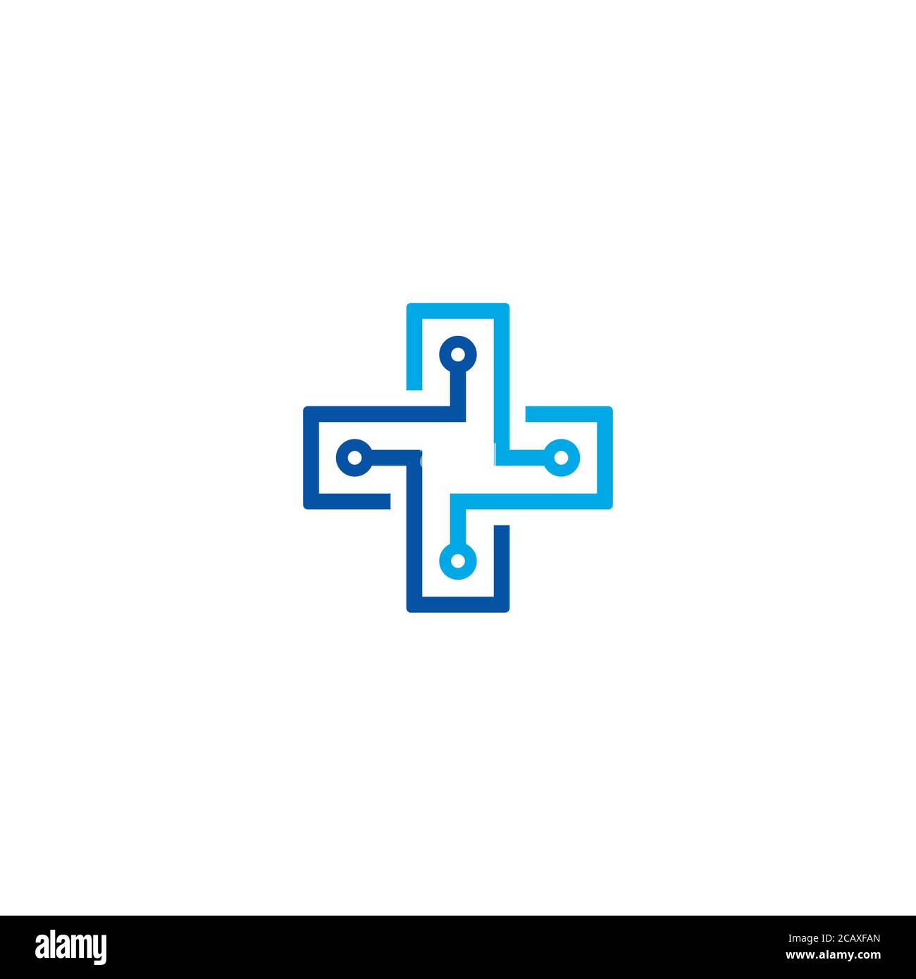 Medical Cross and Technology Logo / Icon Design Stock Vektor