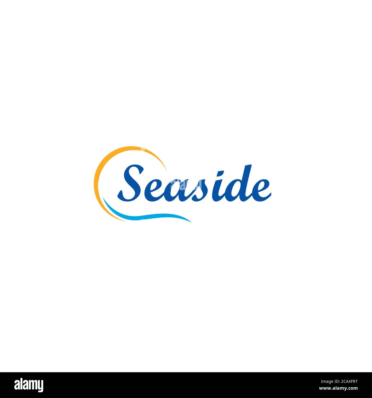 Ein einfaches Seaside-Logo-Design Stock Vektor