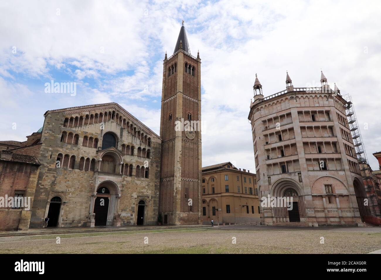 Parma, die Kathedrale und das Baptisterium, duomo Platz im historischen Zentrum der Stadt, Italien, Emilia Romagna Stockfoto