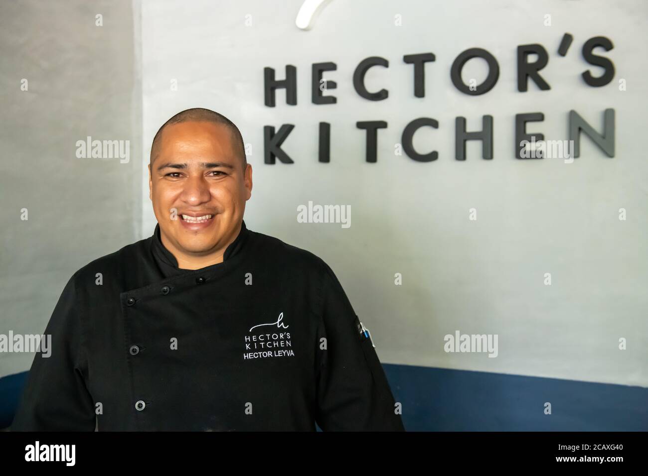 Küchenchef Hector Leyva von Hector's Kitchen in Punta Mita, Mexiko Stockfoto