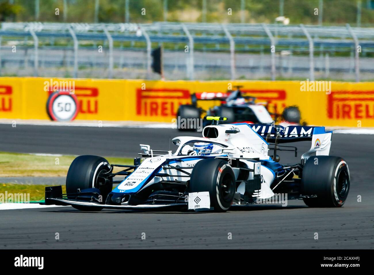 LATIFI Nicholas (CAN), Williams Racing F1 FW43 während des 70th Anniversary Formel 1 Grand Prix auf Silverstone Race Circuit, Northampton. Stockfoto