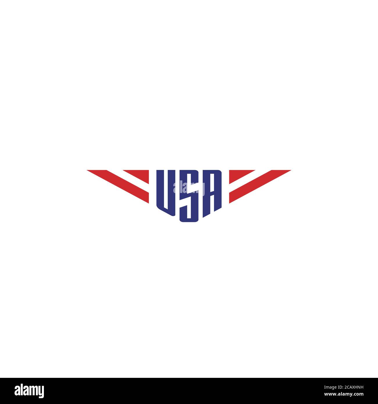 USA und Wings Logo / Icon Design Stock Vektor
