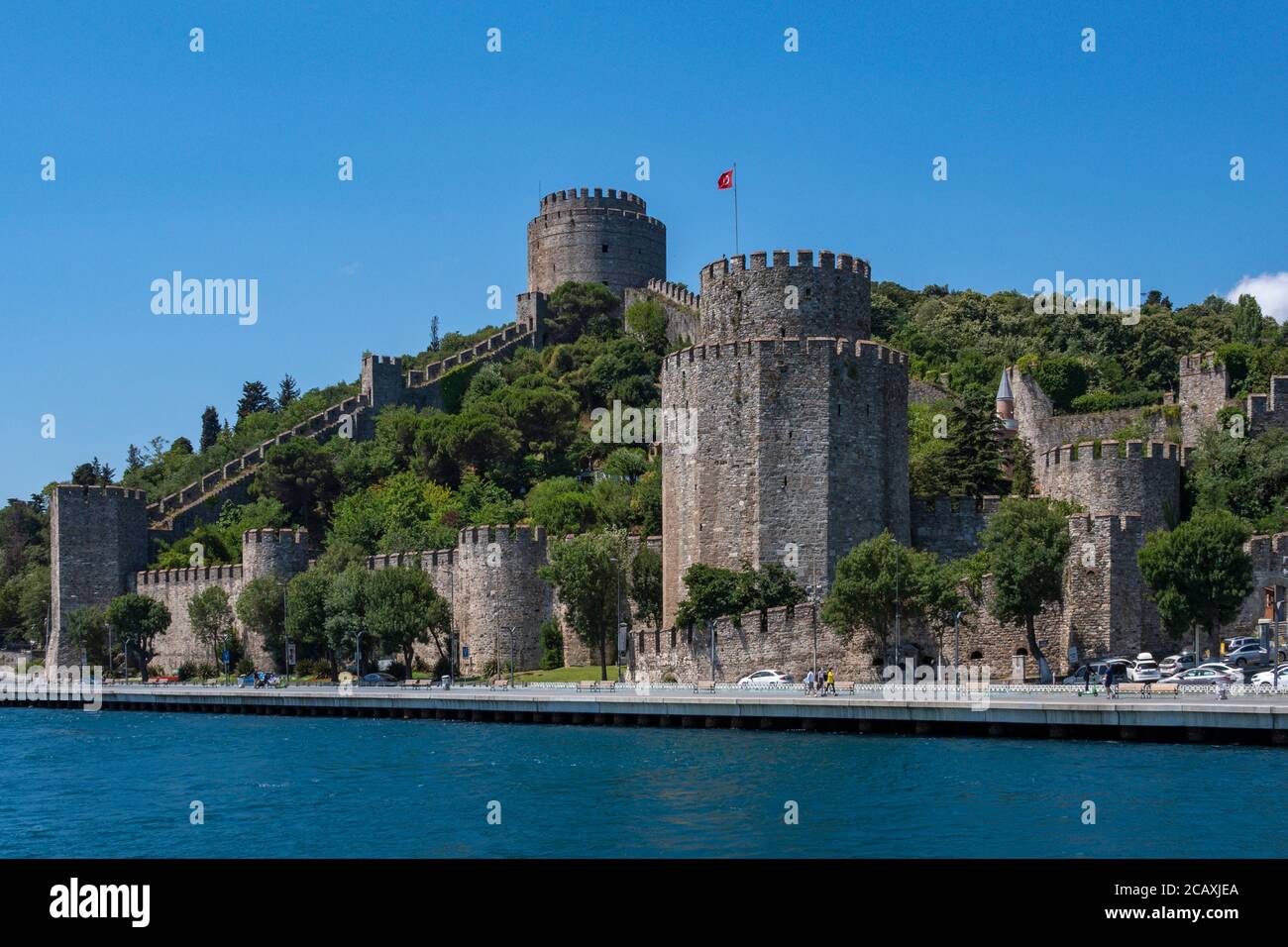 Die Festung Rumeli im Stadtteil Sariyer in Istanbul, Türkei Stockfoto