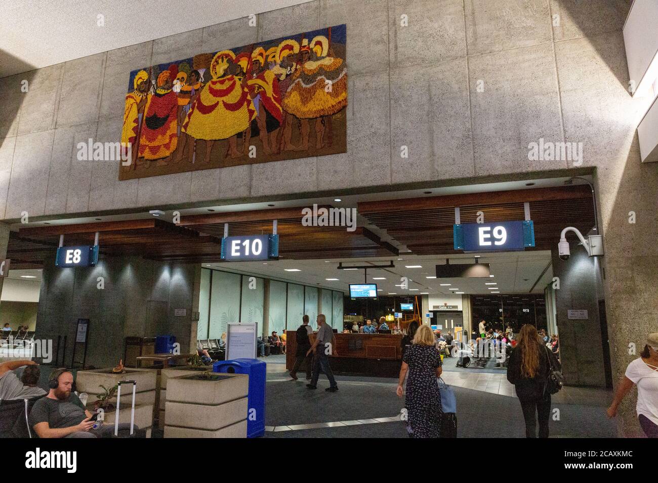 Concourse am Daniel K. Inouye International Airport Stockfoto