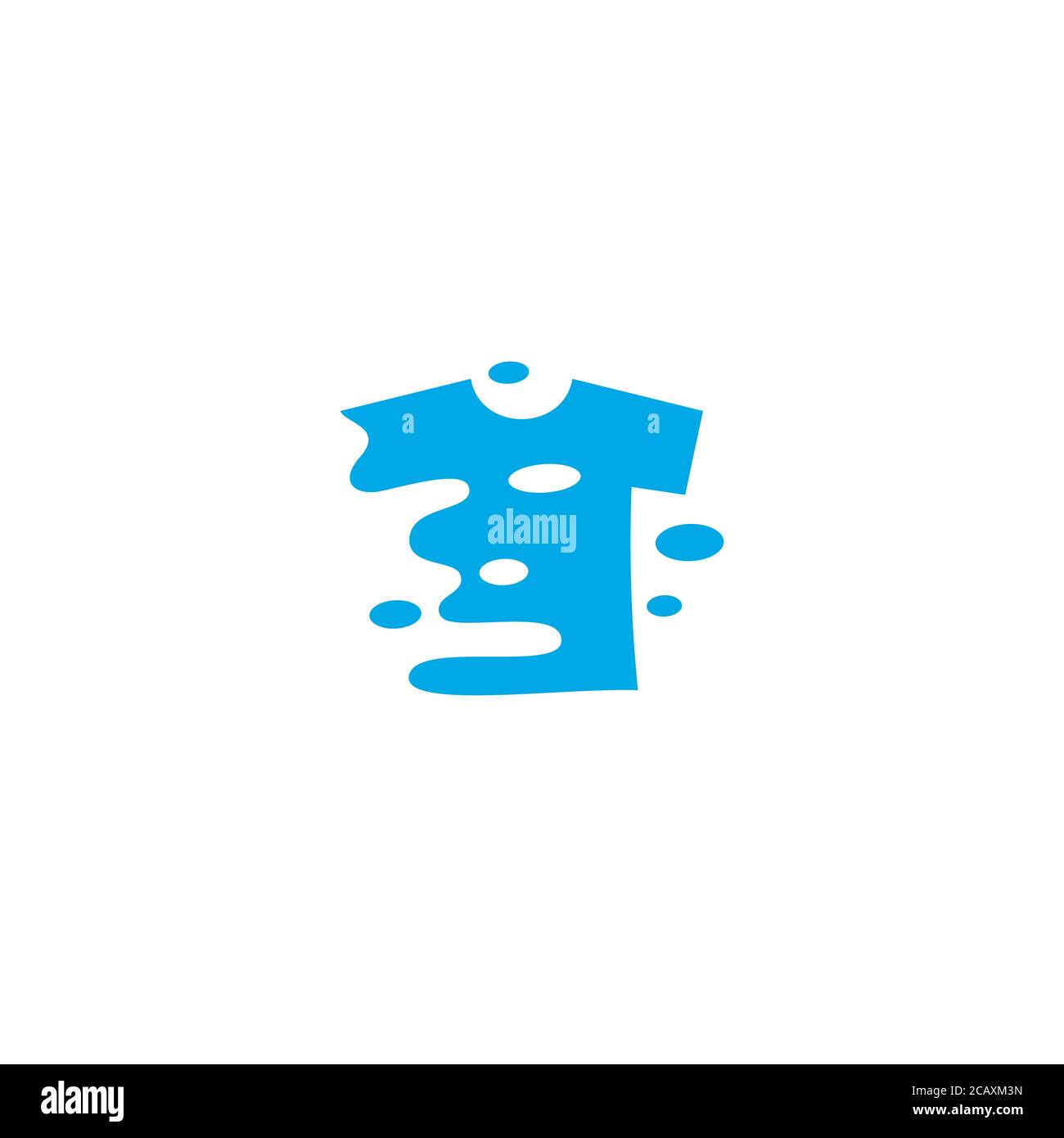 T-Shirt und Splash-Logo/Icon-Design Stock Vektor