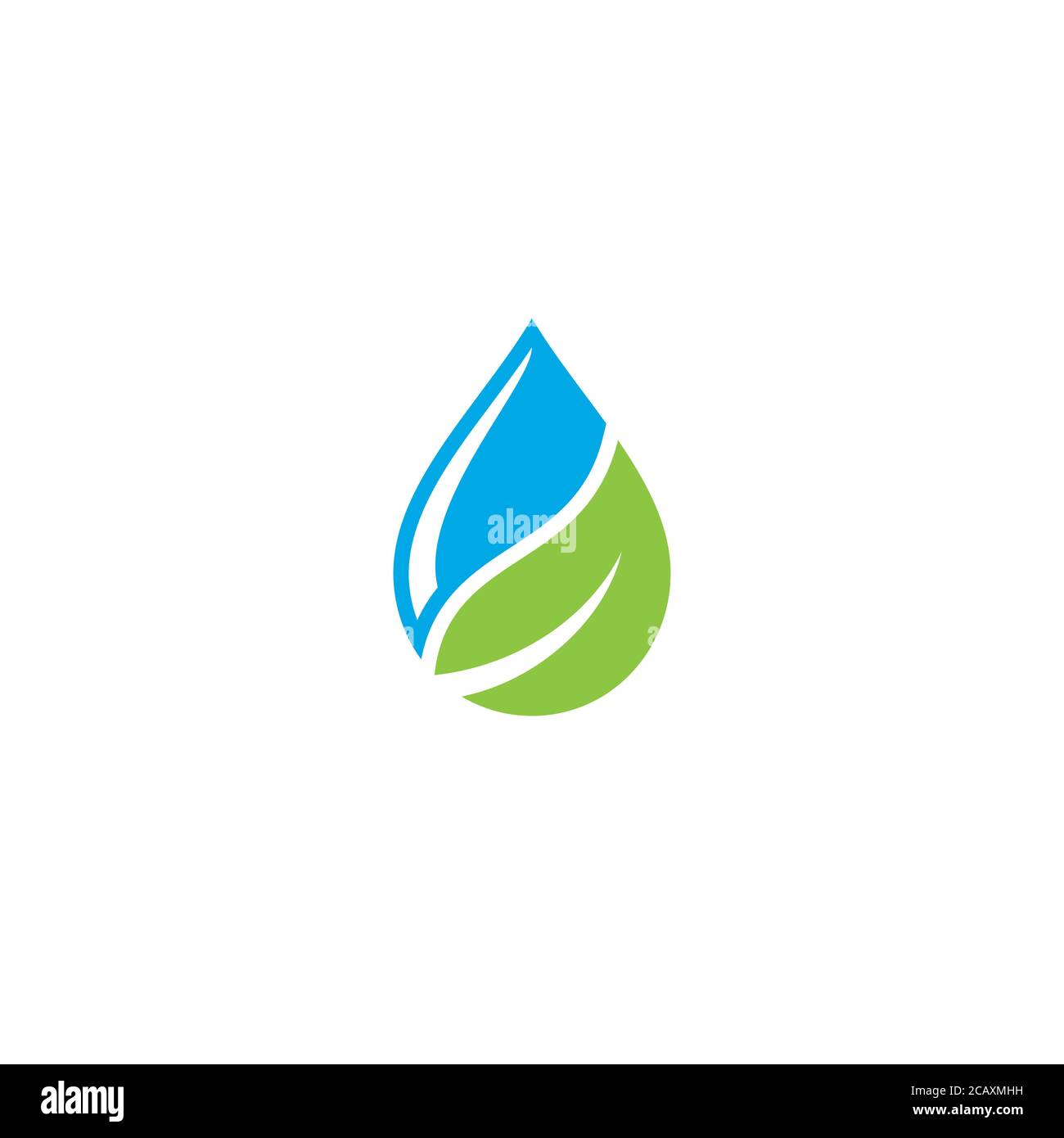 „Water Drop and Leaf“-Logo/Icon-Design Stock Vektor