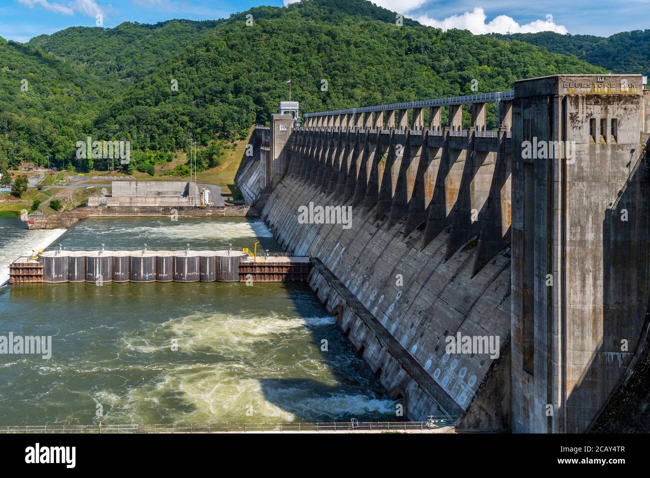 Bluestone Dam, Hinton West Virginia Stockfoto