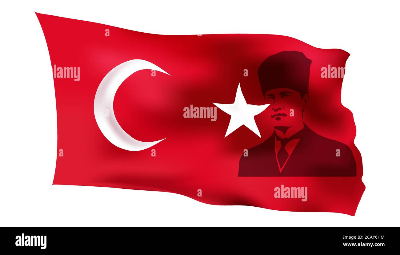 29 oktober Tag der Republik Türkei Geschrieben in türkisch 29 ekim Cumhuriyet Bayrami Vektor-Illustration Stock Vektor