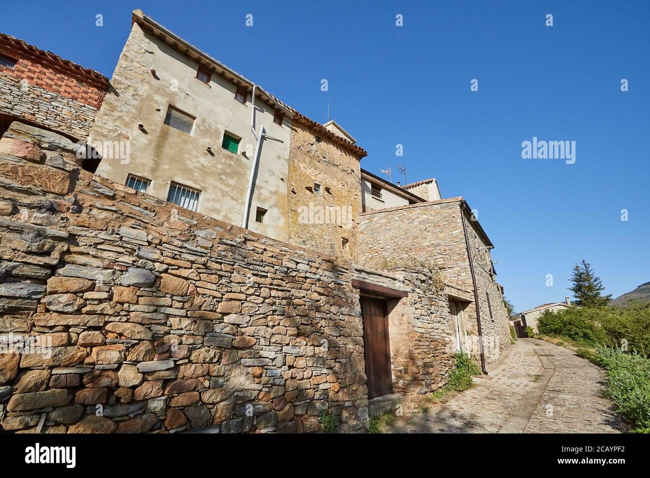 Yanguas ist eine der schönsten Städte in der Provinz Soria, Spanien. Stockfoto