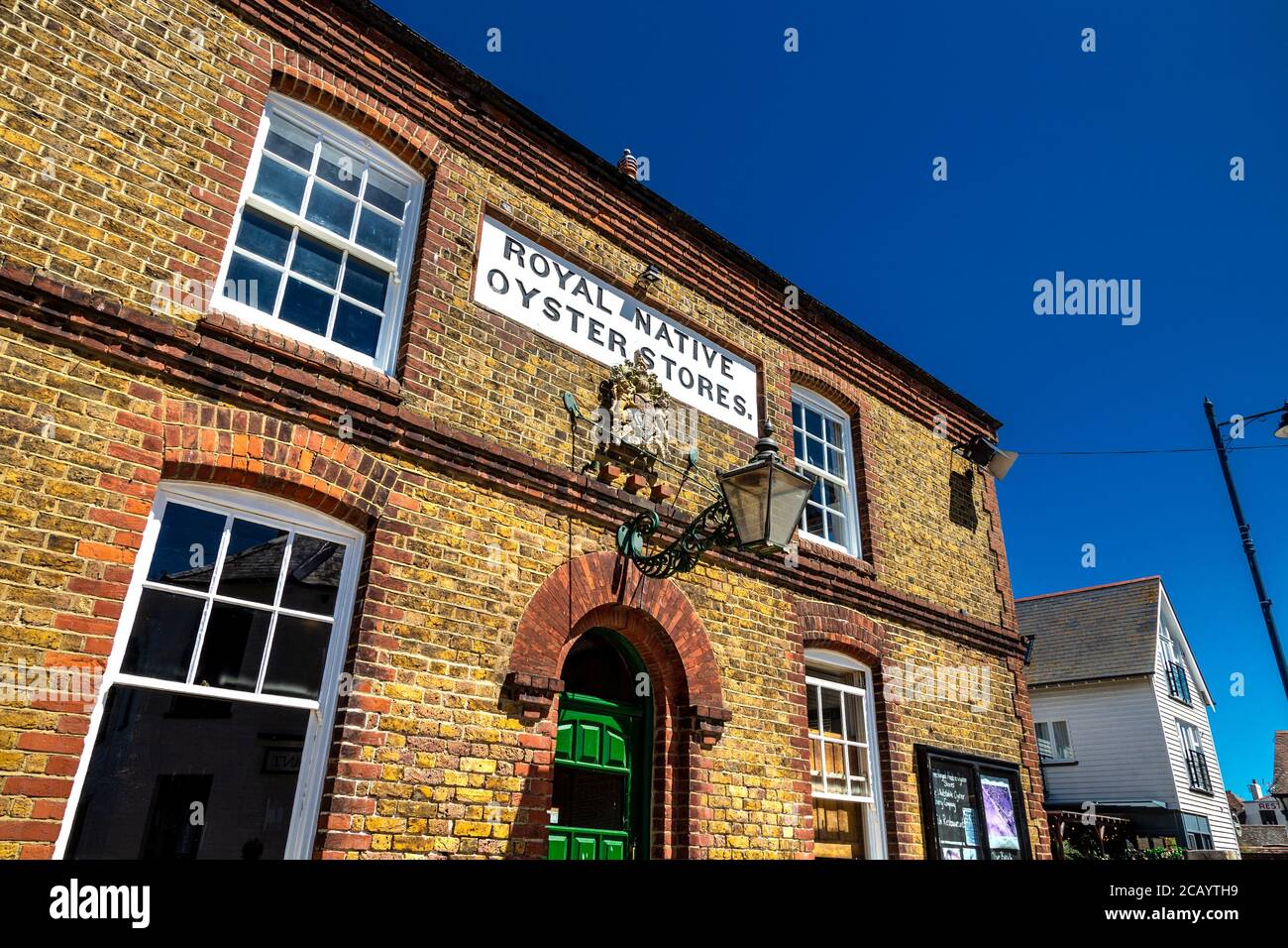 Royal Native Oyster Stores Gebäude in Whitstable, Kent, Großbritannien Stockfoto