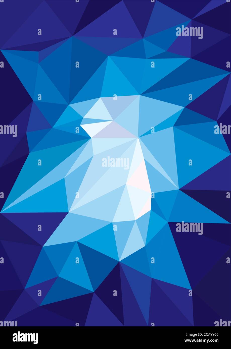 Heller abstrakter Hintergrund mit blauen Polygonen Stock Vektor
