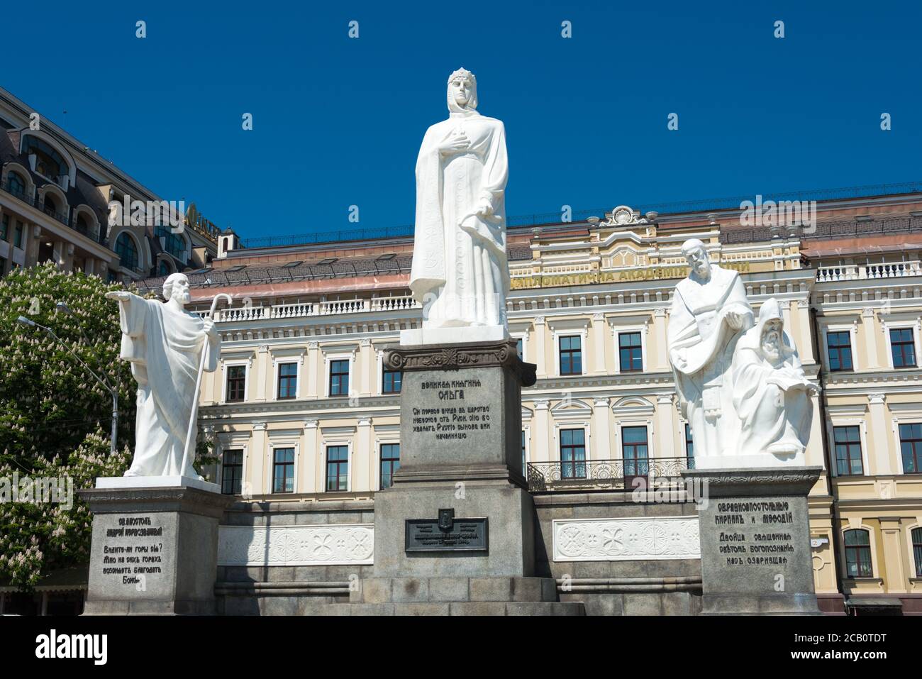 Kiew, Ukraine - Denkmal für Prinzessin Olga. Eine berühmte historische Stätte in Kiew, Ukraine. Stockfoto
