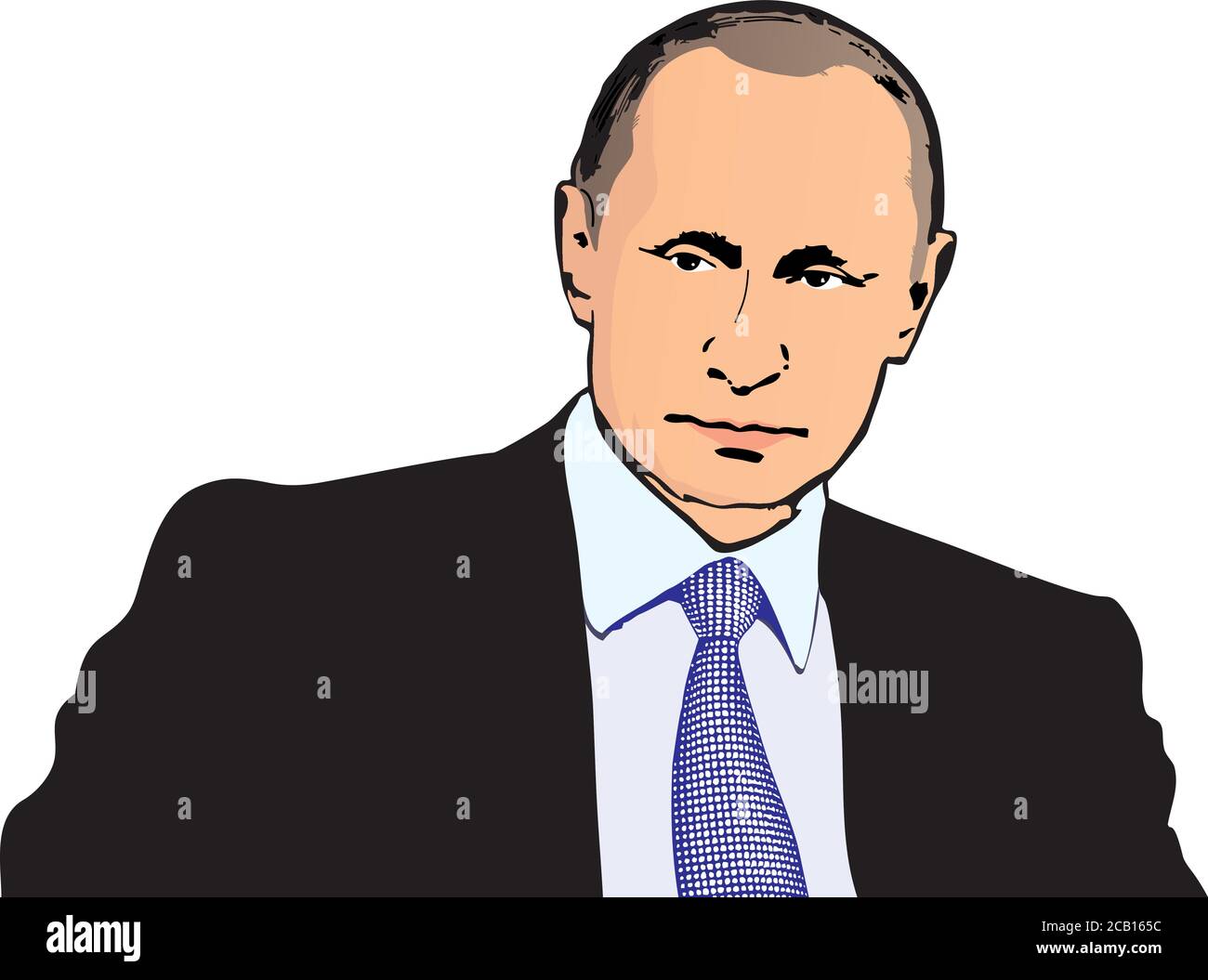 Mann sehr ähnlich Putin, Präsident von Russland, Vektor-Illustration Stock Vektor