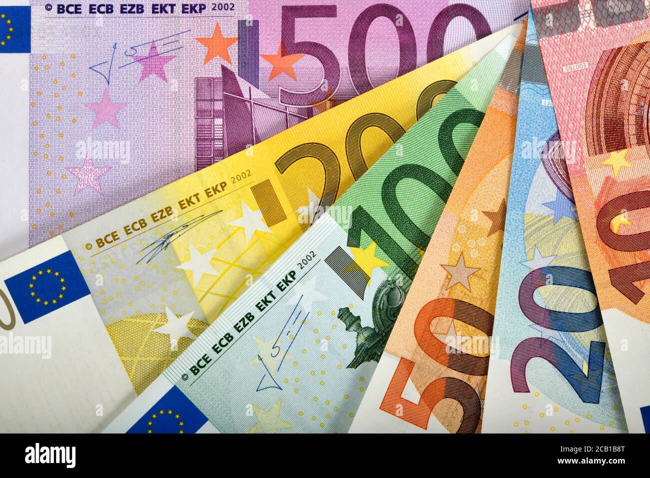 EURO Banknoten Geldfan, Deutschland Stockfoto