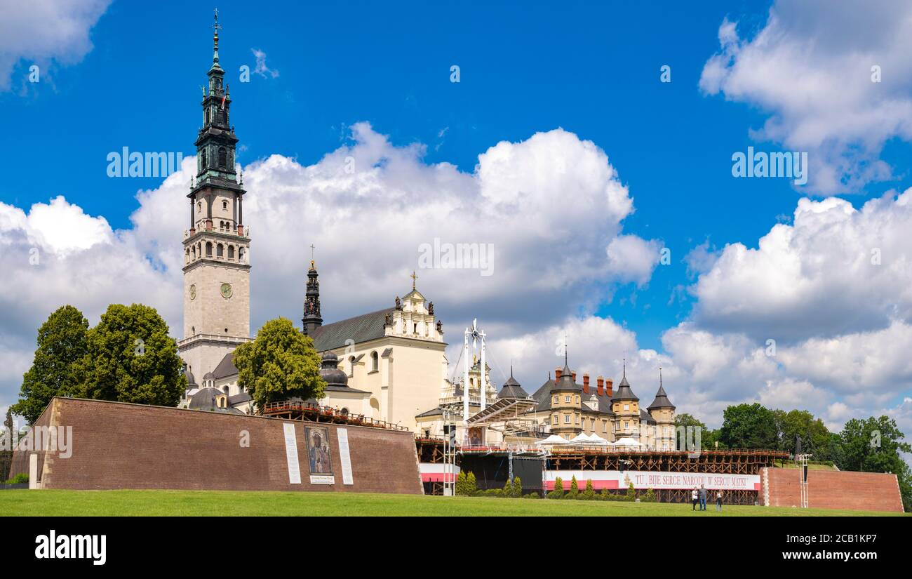 Jasna Gora Kloster in Polen an einem schönen Sommertag Stockfoto