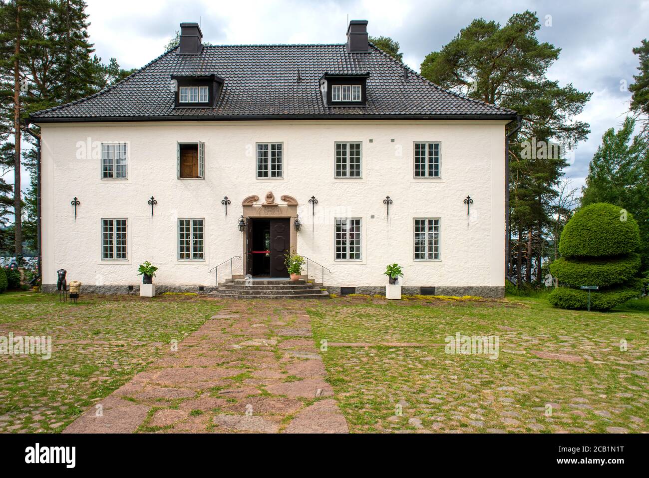 Hildasholm, erbaut von Axel Munthe 1910-1911, berühmter Arzt und Autor, an seine Frau Hilda als Sommerhaus in Leksand, Dalarna, Schweden Stockfoto Hildasholm, erbaut von Axel Munthe 1910-1911, berühmter Arzt und Autor, an seine Frau Hilda als Sommerhaus in Leksand, Dalarna, Schweden Stockfoto