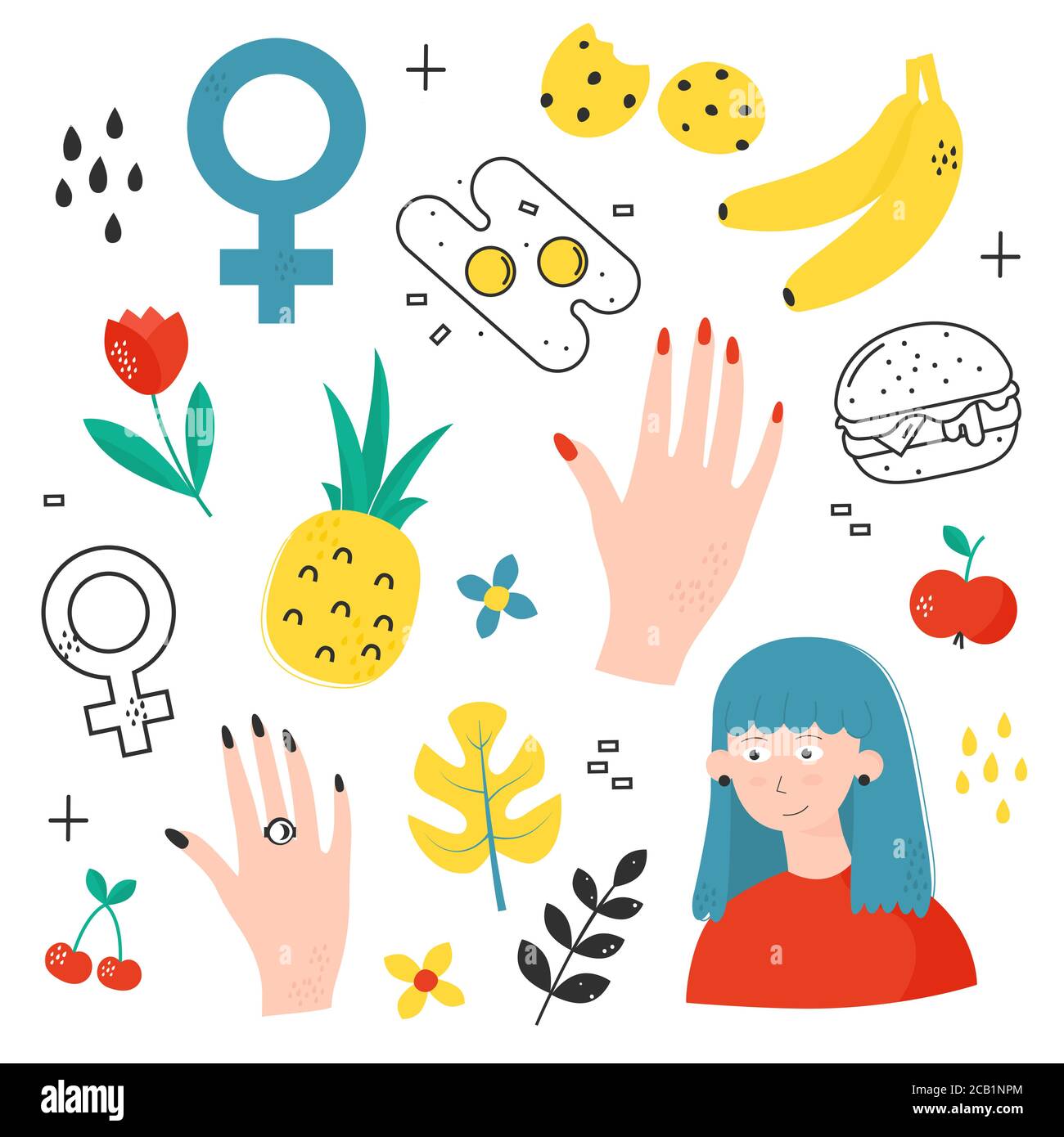 vector Sticker Kollektion Stock Vektor