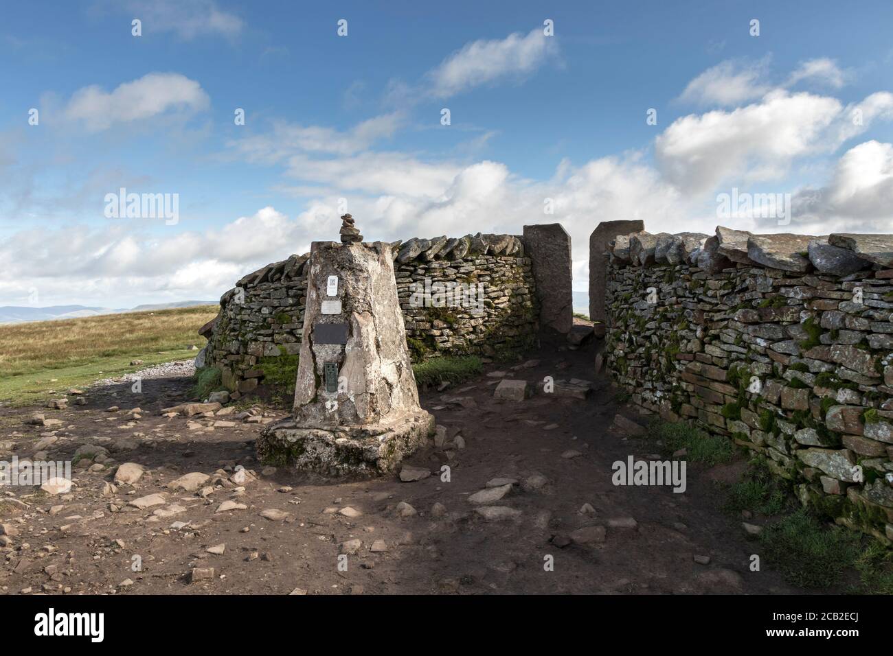Der Gipfel von Whernside, Yorkshire Dales, Großbritannien Stockfoto