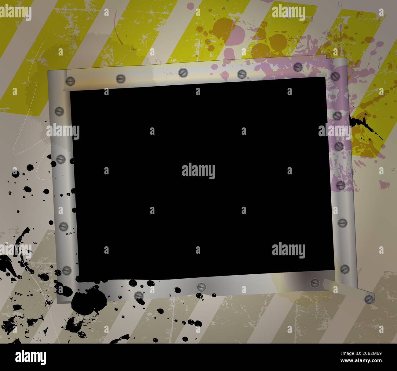 Grungy leerer Bilderrahmen, Fotograph Druckkonzept, Vektor, freier Platz für Bilder Stock Vektor