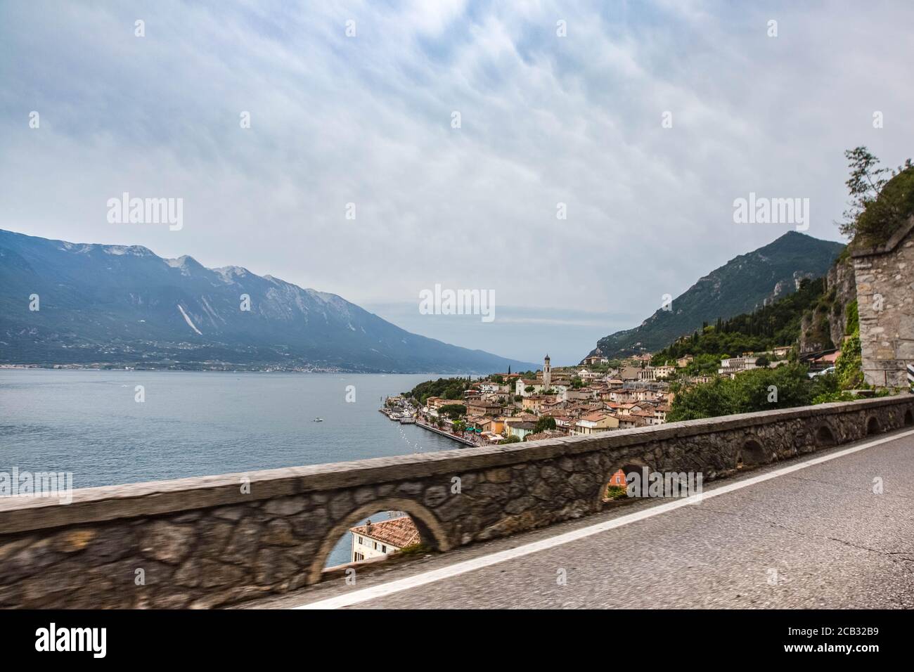 Straße am Gardasee, Italien, Stock Foto ohne Menschen Stockfoto