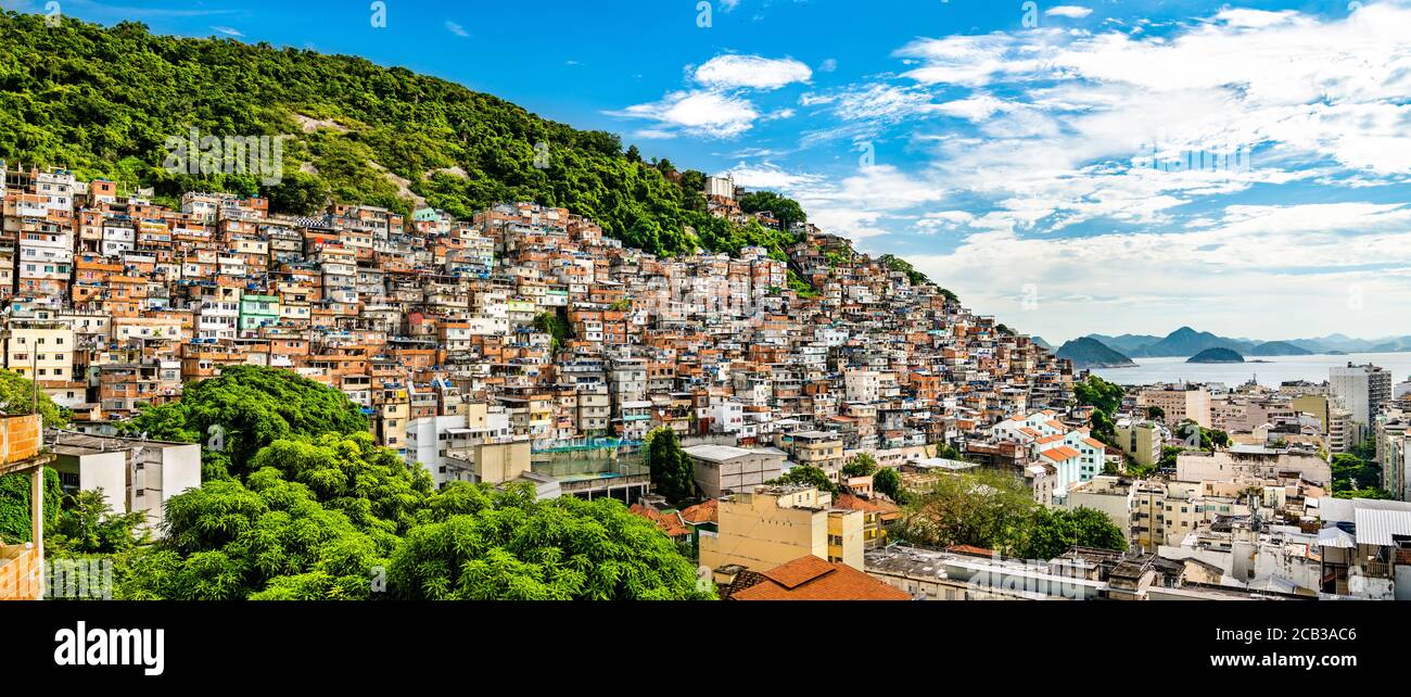 Favela Cantagalo in Rio de Janeiro, Brasilien Stockfoto