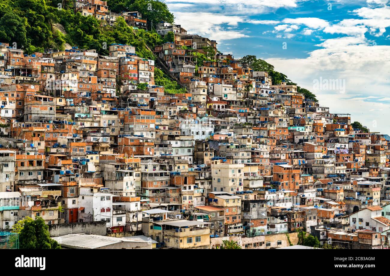 Favela Cantagalo in Rio de Janeiro, Brasilien Stockfoto